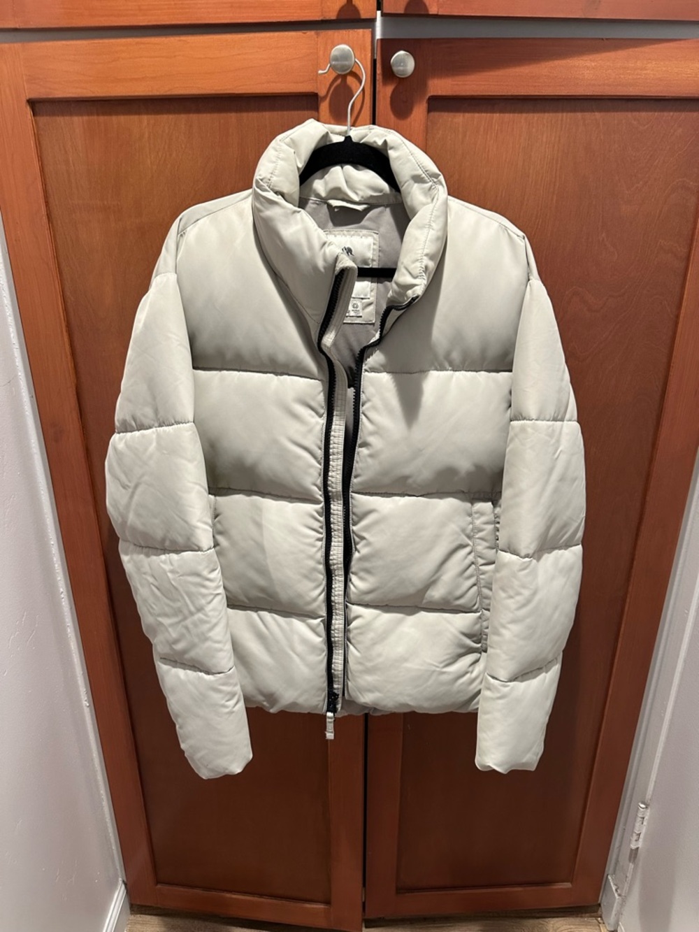 Abercrombie & Fitch Light Gray Puffer Jacket